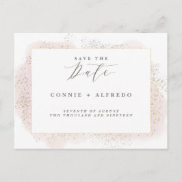 BLUSH TOUCH SAVE THE DATE POSTCARD. ANKÜNDIGUNGSPOSTKARTE