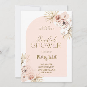 Blush trendy arch Bridal Dusche Einladung