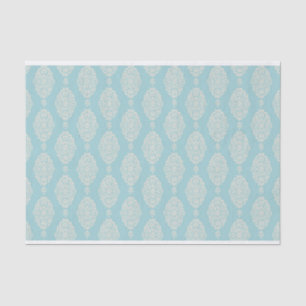 Blush- und Blue Damask-Muster Seidenpapier