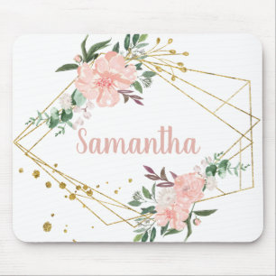 Blush und Gold Personalisiert Mousepad