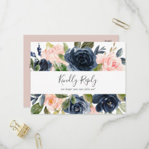 Blush und Marine   White Song Request UAWG Postcar Einladungspostkarte