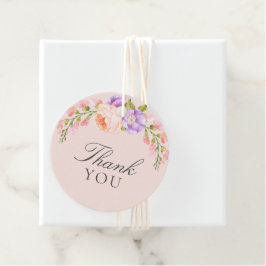 Blush und Violet Blütendusche Geschenkanhänger