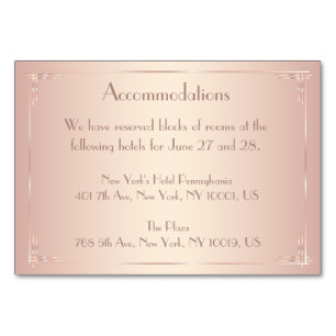 Blush Vintage Hochzeitsunterkunft Tischnummer