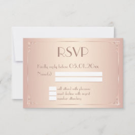 Blush Vintage Wedding RSVP Cards