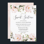 Blush Wasserfarbe Blume Sweet 16 Geburtstagsparty Einladung<br><div class="desc">Blush Watercolor Blume Sweet 16 Birthday Party Einladung Siehe Matching Kollektion in Niche und Nest Store</div>
