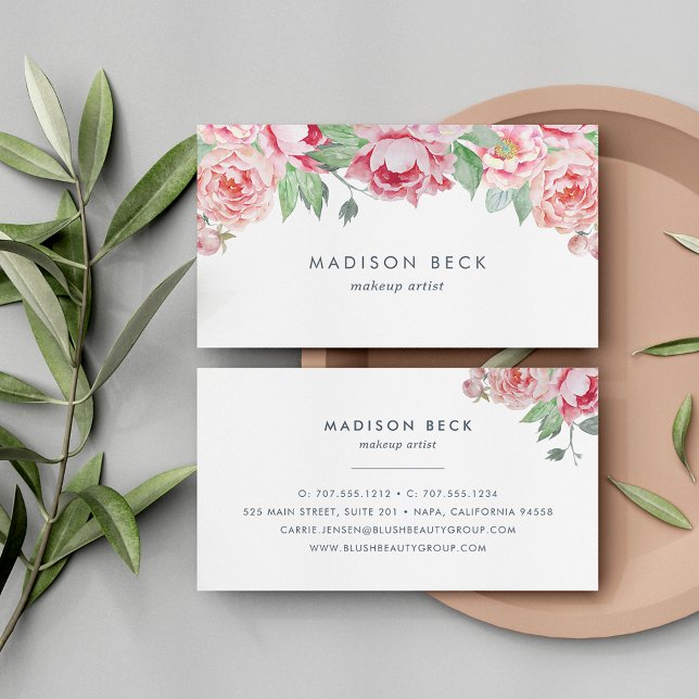 Blush Wasserfarbe Visitenkarte (Von Creator hochgeladen)
