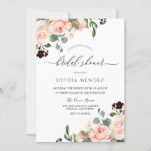 Blush Watercolor Blues Hochzeitssemble Brautparty