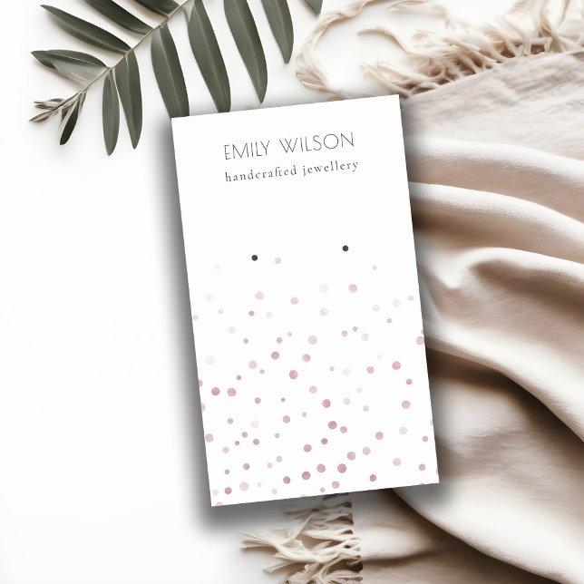 Blush Watercolor Confetti Gestüt Earring Display Visitenkarte (Von Creator hochgeladen)
