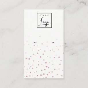 Blush Watercolor Confetti-Logo Visitenkarte
