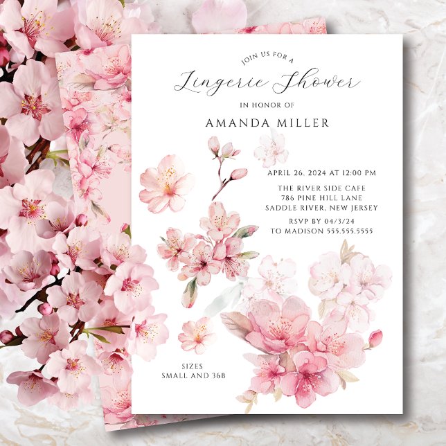 Blush Watercolor Floral Bridal Lingerie Dusche Einladung (Von Creator hochgeladen)