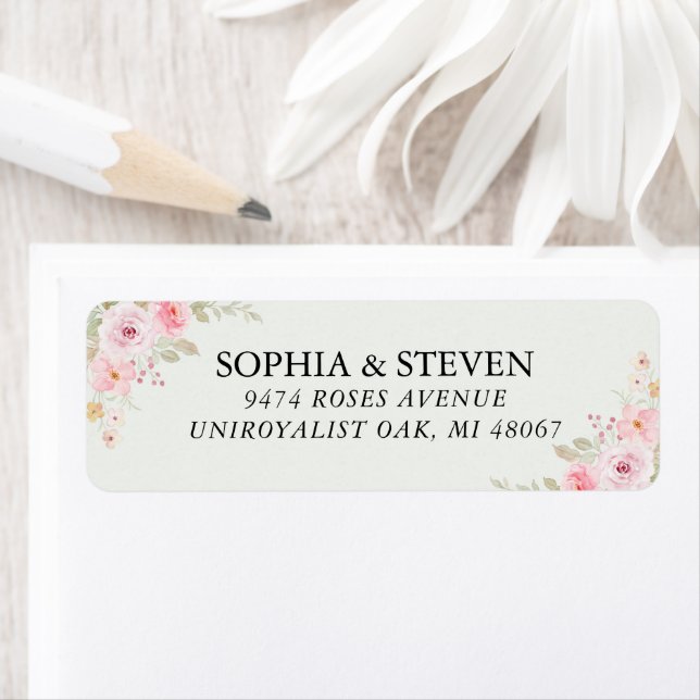  Blush Watercolor Roses Wedding Celebration (Insitu)