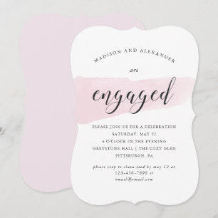 Blush Watercolor Swatch Wedding Party Einladung