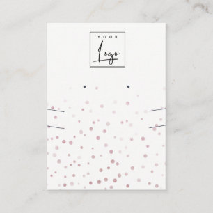 Blush Waterolor Confetti-Logo mit Nekklace Visitenkarte