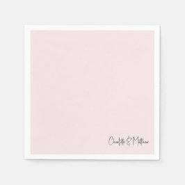 Blush Wedding Cocktail Serviette