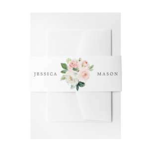 Blush Wedding Einladung Bauch Band Bloral