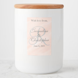 Blush Wedding Monogram Danke Mason Labels Lebensmitteletikett