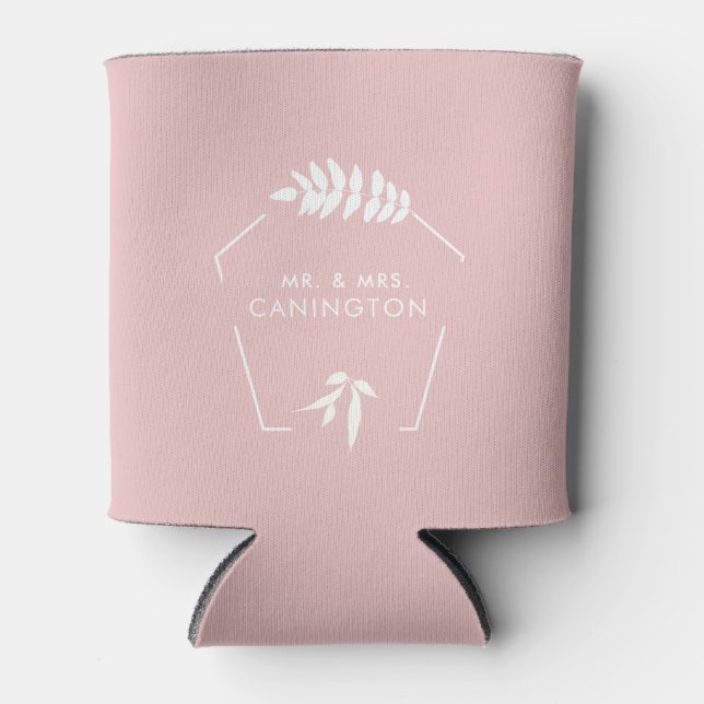 Blush Wedding Mr. & Mrs. Can Cooler Dosenkühler (Vorderseite)