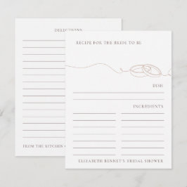 Blush Wedding Rings Brautparty Rezept Card