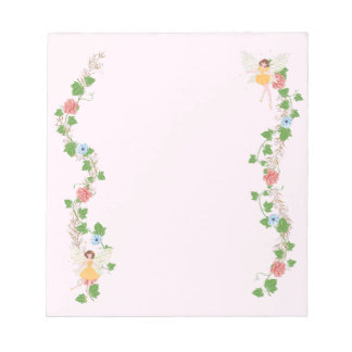 Blush Whimsical Fairy Flower Vines Notizblock