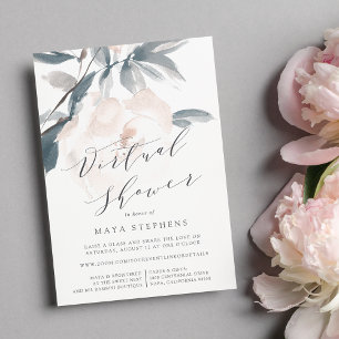 Blush Whisper Virtual Bridal oder Babydusche Einladung