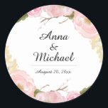 Blush White Botanal Floral Wedding Stickers<br><div class="desc">Matching Einladung,  Rsvp Karten,  Porto Briefmarke und mehr im Little Bayleigh Store. Wir haben Kunstwerke von: www.createthecut.com</div>