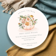Blush White Pumpkin Floral Brautparty laden