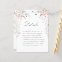 Blush & White Roses Blumengarten Hochzeitsdetails