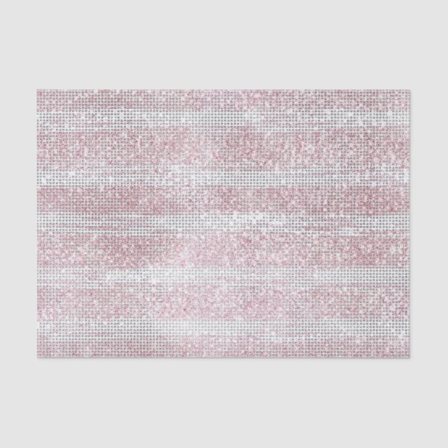 Blush White Sparkle Geburtstag Seidenpapier (Vorderseite)