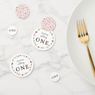 Blush Wildblume Girl 1. Geburtstag Party Konfetti