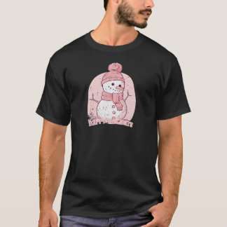 Blush Winter Joyful Snowman T-Shirt