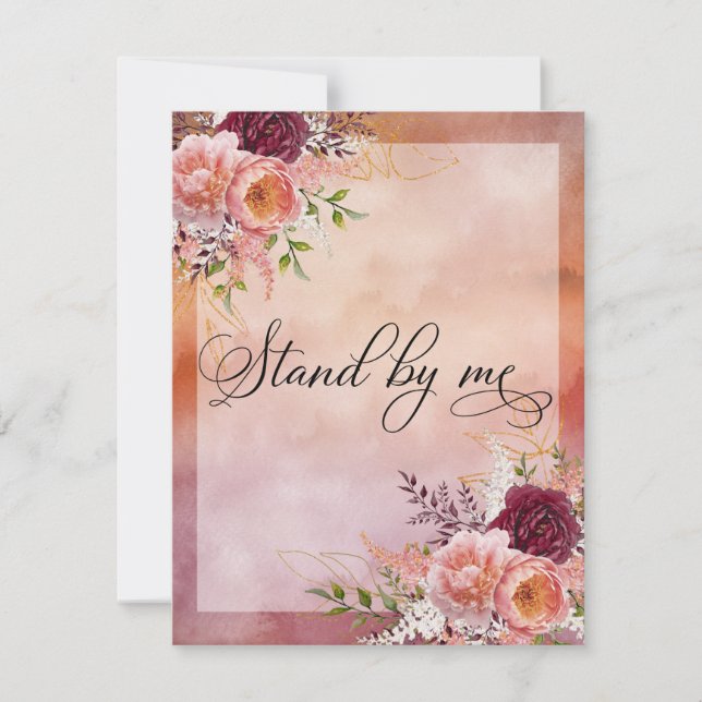 Blush wird mein Vorschlag für eine Bridesmaid sein Mitteilungskarte (Vorderseite)