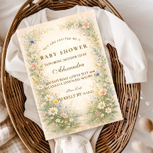 Blush Yellow Wildflower Baby Shower