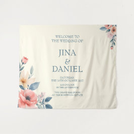 Blushing Bloom Wandteppich