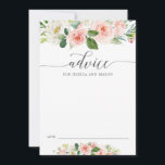 Blushing Blooms Advice Card for Bridge and Groom Hinweiskarte<br><div class="desc">Lassen Sie Ihre Hochzeitsgäste ihre Ratschläge für die Neuvermählten mit dieser passenden Blushing Blooms Karte teilen. Bearbeiten Sie einfach Ihre Namen.</div>