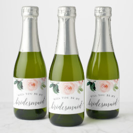 Blushing Blooms Bridesmaid Vorschlag Labels