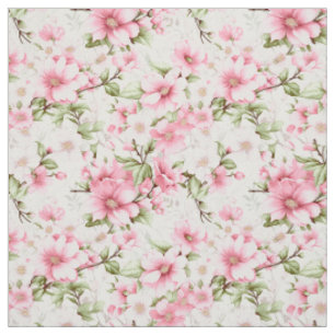Blushing Blooms: Eine Symphonie rosafarbener Blume Stoff
