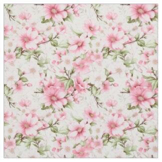 Blushing Blooms: Eine Symphonie rosafarbener Blume Stoff