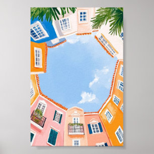 Blushing Botanica Bloral Poster Elegante Kunst, Di