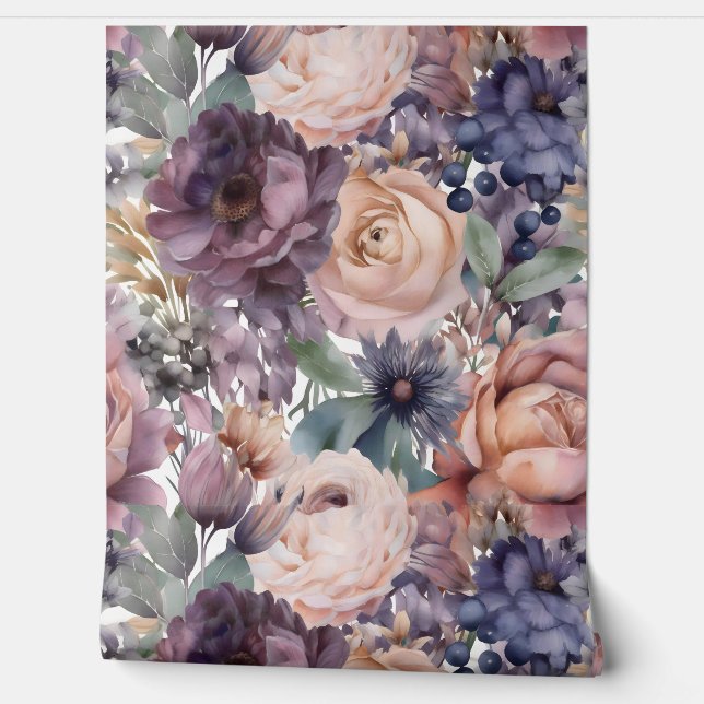 Blushing Bridal Ballet Botanisch Tapete (Abrollen)