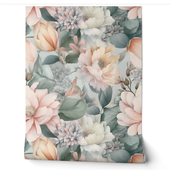 Blushing Bridal Ballet Botanisch Tapete (Abrollen)