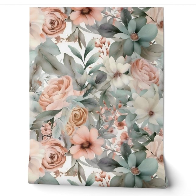 Blushing Bridal Ballet Botanisch Tapete (Abrollen)