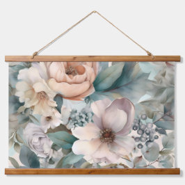 Blushing Bridal Ballet Botanisch Wandteppich Mit Holzrahmen