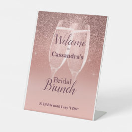 Blushing Bridal Brunch Pedestzeichen Sockelschild