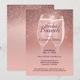 Blushing Bridal Brunch Sparkle Einladung
