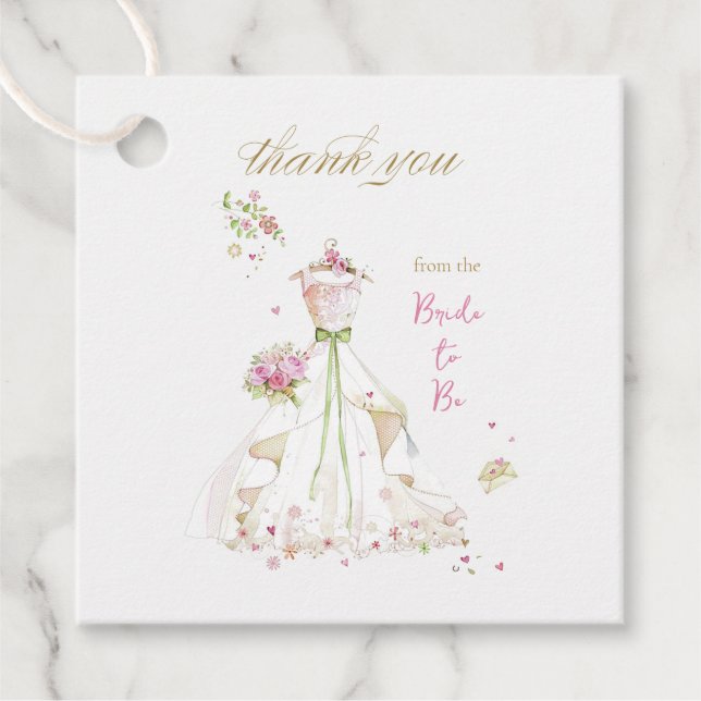 Blushing Bride in Bloom Brie to Be Geschenkanhänger (Vorderseite)