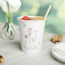 Blushing Bride in Bloom Pappbecher