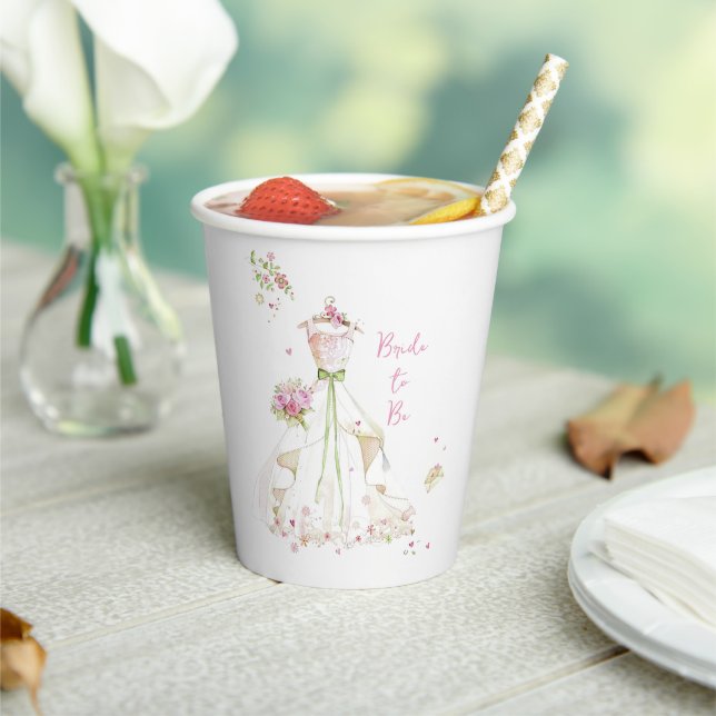 Blushing Bride in Bloom Pappbecher (In Situ)