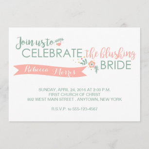Blushing Bride Shower Einladung