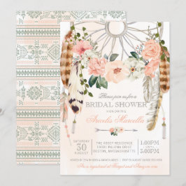 Blushing Dream Boho Dreamcatcher Brautparty Einladung