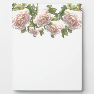 Blushing Ivory Peach Rose Fotoplatte